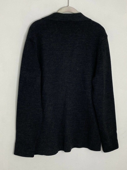 Heather Gray Wool Blend Grandma Collar Button Cardigan Sweater EMI Maglia Sz L - Picture 6 of 6